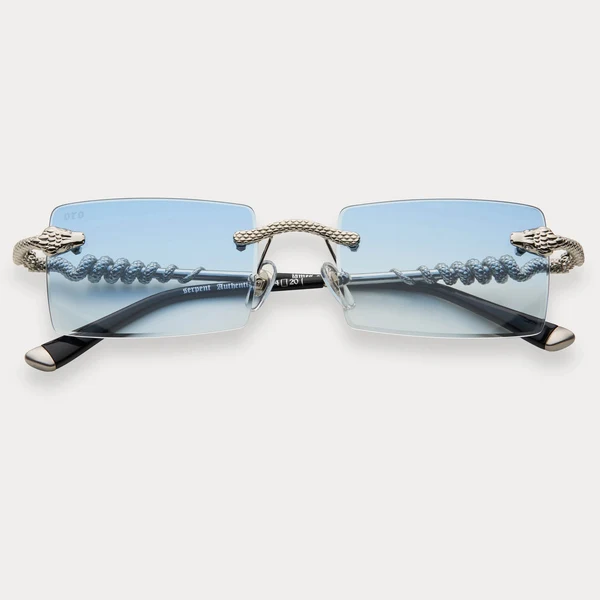 James Oro Blue Tint Silver Serpent Authentic