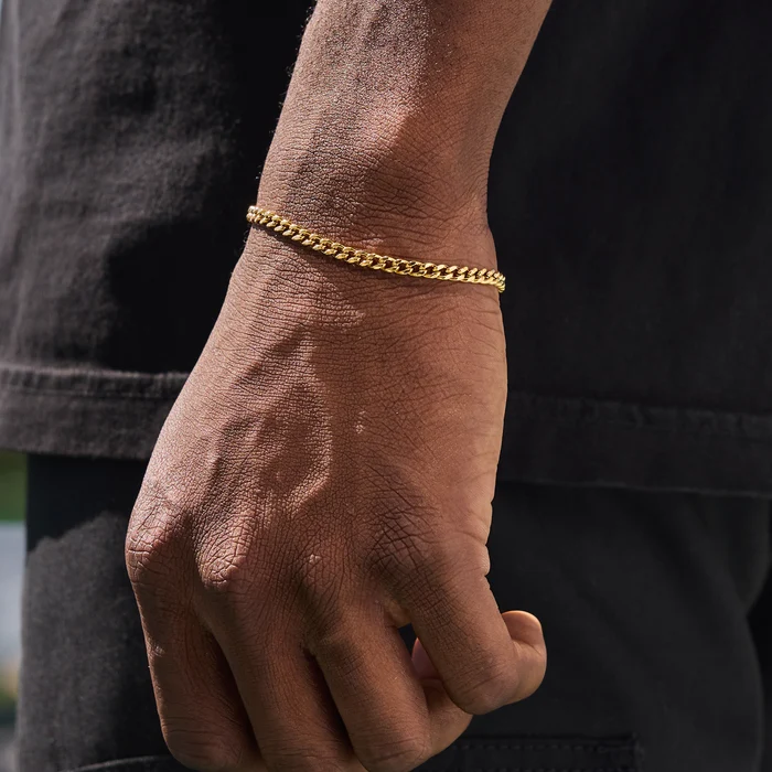 James Oro Gold Cuban Link Bracelet 4mm photo 3