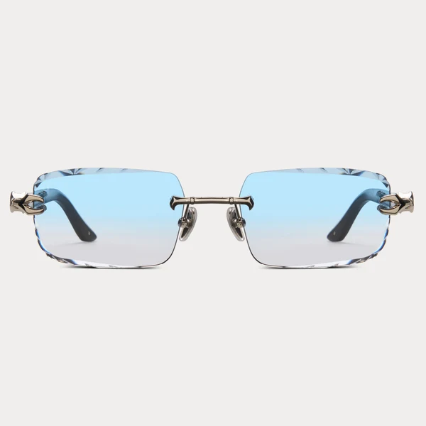 James Oro Blue Tint Silver Hydra Gem Cut