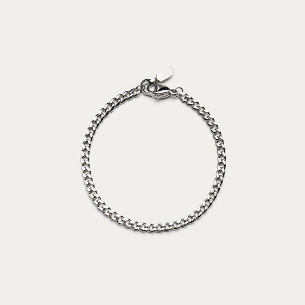 James Oro Silver Cuban Link Bracelet 4mm
